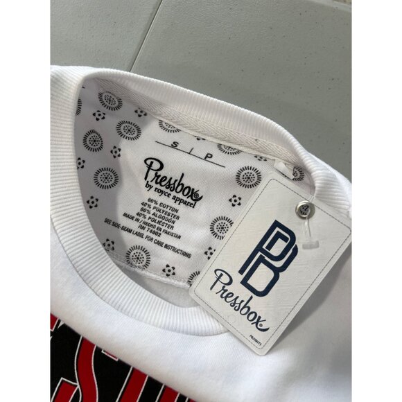 Pressbox NC State Wolfpack Pullover Sweatshirt Womens Small Crewneck White NEW - Picture 3 of 6